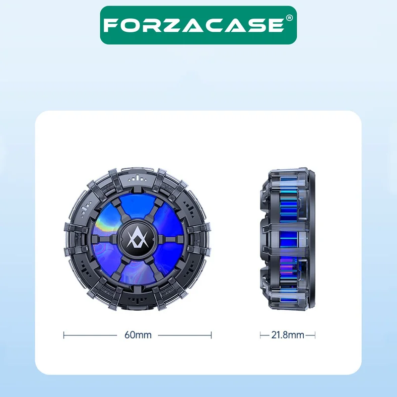 Forzacase 5000 Rpm Wired Lighted Magnetic Tablet and Phone Cooler Anti-Heat Fan - FC600