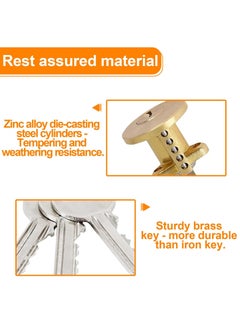 Y&D Rim Night Latch Door Lock, Double Locking Gate Lock with Premium Solid Brass Cylinder 60mm Backset, Polished Finish, Ideal for Yard, Garden Doors, and Gates  - Image 3