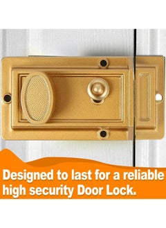 Y&D Rim Night Latch Door Lock, Double Locking Gate Lock with Premium Solid Brass Cylinder 60mm Backset, Polished Finish, Ideal for Yard, Garden Doors, and Gates  - Image 5