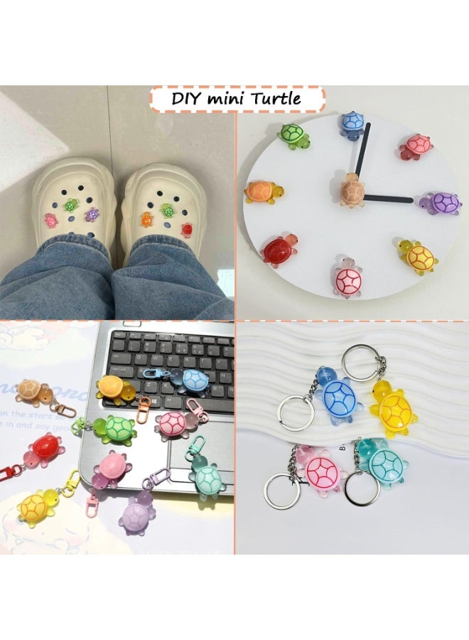 سونسر 20 قطعة سلاحف الراتنج الصغيرة، مصغرة مضيئة السلاحف الراتنج، DIY الأشكال السلاحف الصغيرة، الراتنجات شكل السلاحف، الشكل توهج في السلحفاة لحديقة خزان الأسماك حوض السمك دمية ديكور - Image 5