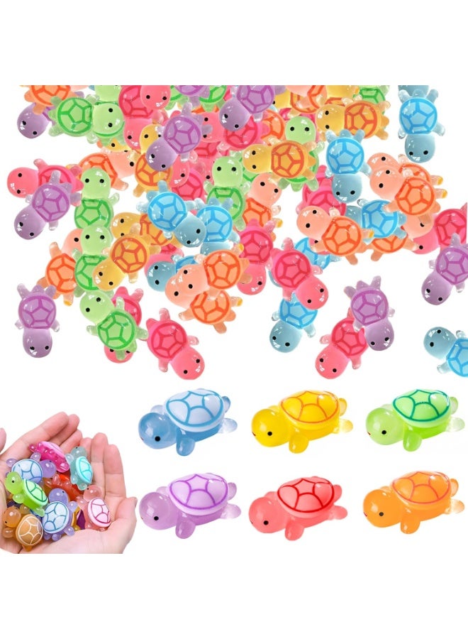 سونسر 20 قطعة سلاحف الراتنج الصغيرة، مصغرة مضيئة السلاحف الراتنج، DIY الأشكال السلاحف الصغيرة، الراتنجات شكل السلاحف، الشكل توهج في السلحفاة لحديقة خزان الأسماك حوض السمك دمية ديكور - Image 1