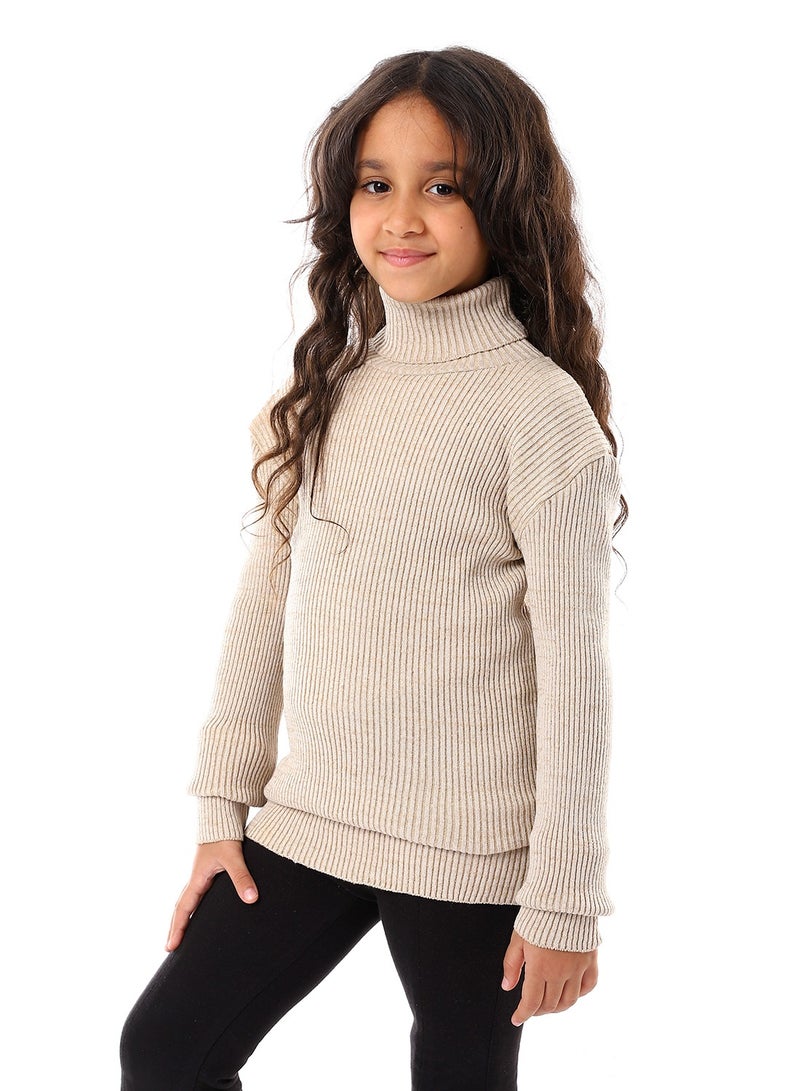 سيزار هاي كول صوف بناتي برقبة عالية - Image 2