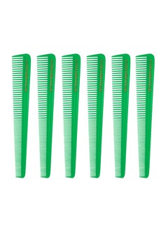 Allegro Combs Allegro 450 Tapered Hair Combs  Barber  Hair Cutting Combs for Women  Men 6 Units Neon Green 