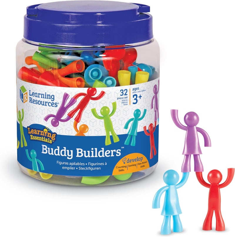 Learning Resources Buddy Builders, Fine Motor, Hand Eye Coordination Toy, 32 Pieces, Ages 3+ - Image 1