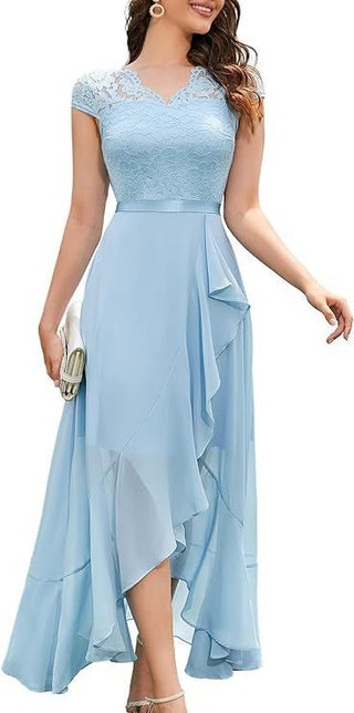 European and American New Foreign Trade Party Dress wish Amazon dress V-neck Sleeveless Lace Mesh Large Dress Light blue - pzsku/Z6F4530C30538288C9065Z/45/1746202258/9687ff27-dd84-42b7-93c9-5feaf95d0a9e