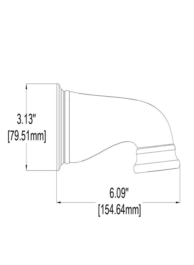 سبيكمان صنبور حوض استحمام Speakman S-1559 Alexandria بدون محول لديكور حمام أنيق، كروم مصقول - Image 2
