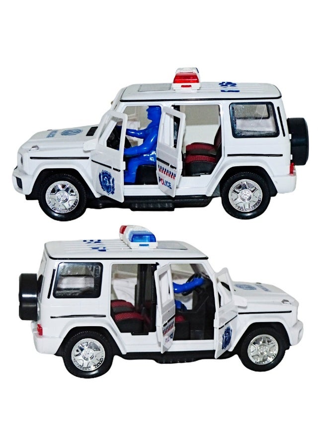 لعبة جيب الشرطة للأطفال - سيارة شرطة رياضية متعددة الاستخدامات واقعية مزودة بأضواء وأصوات - مجموعة لعب نموذجية متينة لسيارة شرطة للأولاد والبنات - لعبة ممتعة للاستخدام الداخلي والخارجي - Image 3