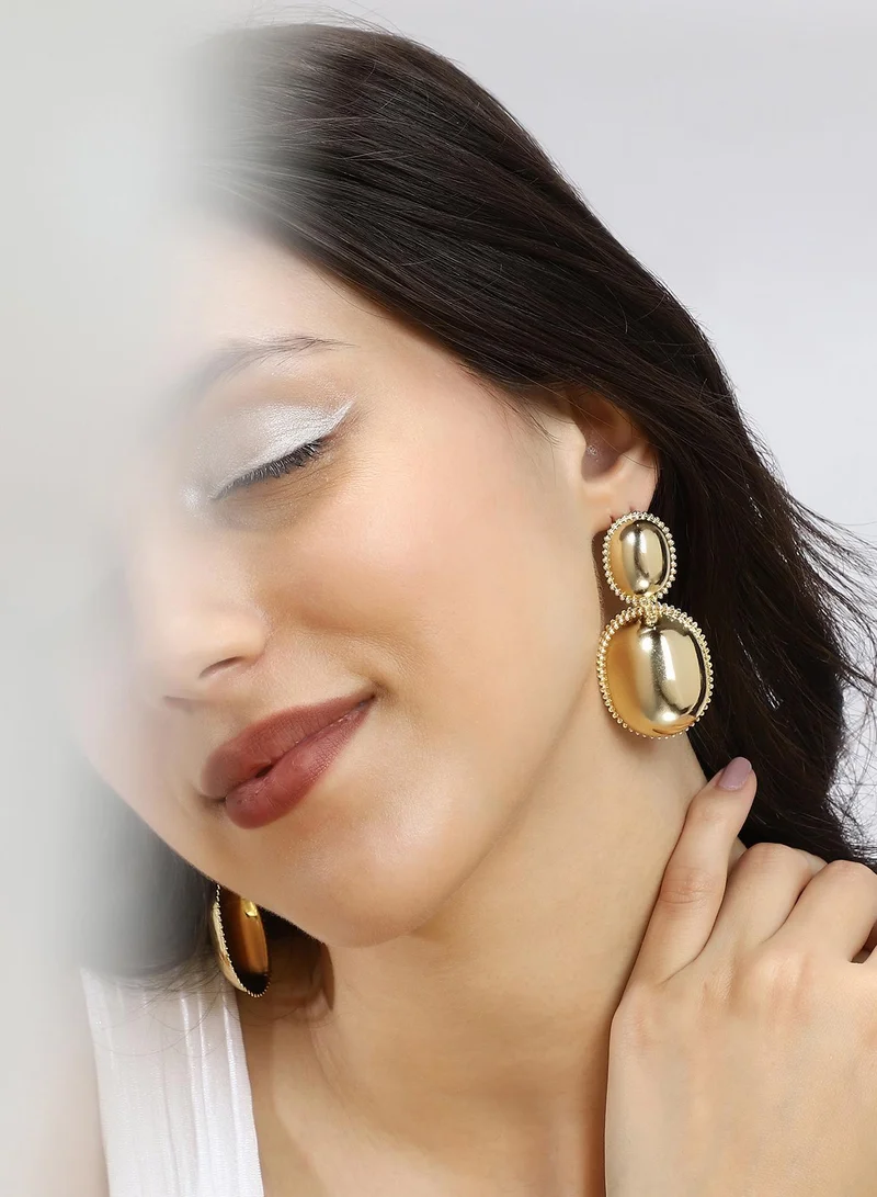 SOHI Women's Gilded-Bridgetcontemporary Drop Earrings