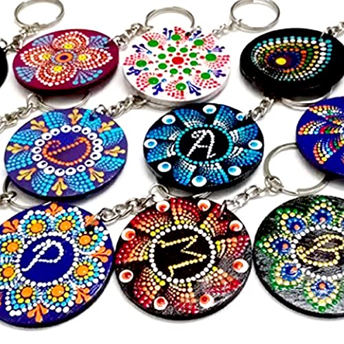 PD Craftozone 10 Pcs Round Shaped Unfinished Pine Wooden MDF 2.1 inch Discs for Key chain, Earring Ornaments Slices Crafts, Xmas Holiday Hanging Decorations, Painting Wood Craft, Decoupage MDF Plains, Resin Art Work - Image 2