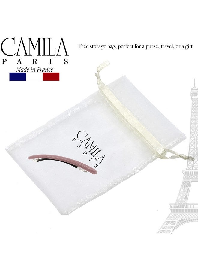 كاميلا مشبك شعر فرنسي كبير بني اللون من باريس CP3251، مشبك شعر طويل رفيع وقوي التثبيت للنساء، مشبك مطاطي رفيع أوتوماتيكي لا ينزلق، إكسسوارات شعر متينة للفتيات، صنع في فرنسا - Image 2