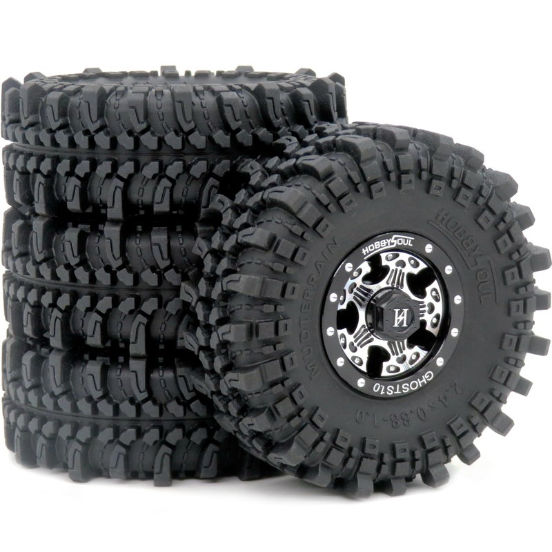 HOBBYSOUL Soft Sticky 61mm 10 Tires Heavy 10 Wheels Rims for RC Crawler 124 Axial AX24 SCX24 FMS FCX24 118 TRX4M Upgrade - Image 3