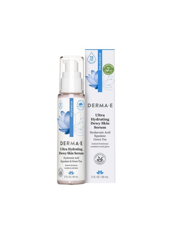 derma-e Derma E Ultra Hydrating Dewy Skin Serum  Moisturizing Facial Treatment With AntiAging Squalane Hyaluronic Acid And Ceramides To Smooth And Replenish 2 Fl Oz - Image 2