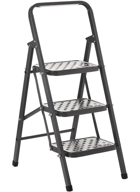 3-Step Wide Ladder – Lightweight and Durable, Safe and Easy to Use for Home and Office