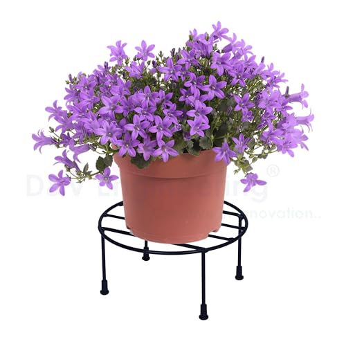 D&V ENGINEERING - Creative in innovation D&V Engineering Metal Plant Stand for Home Garden | Flower Pot Stand Indoor Outdoor, Rust-Proof Decorative Planter Holder | Size: W 20cm × H 11cm | Black, Set of 4 - Image 4