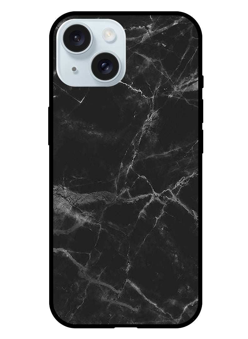 Theodor Protective Case Anti Scratch Shock Proof Bumper Cover For iPhone 15 Plus Black Marble - Image 1