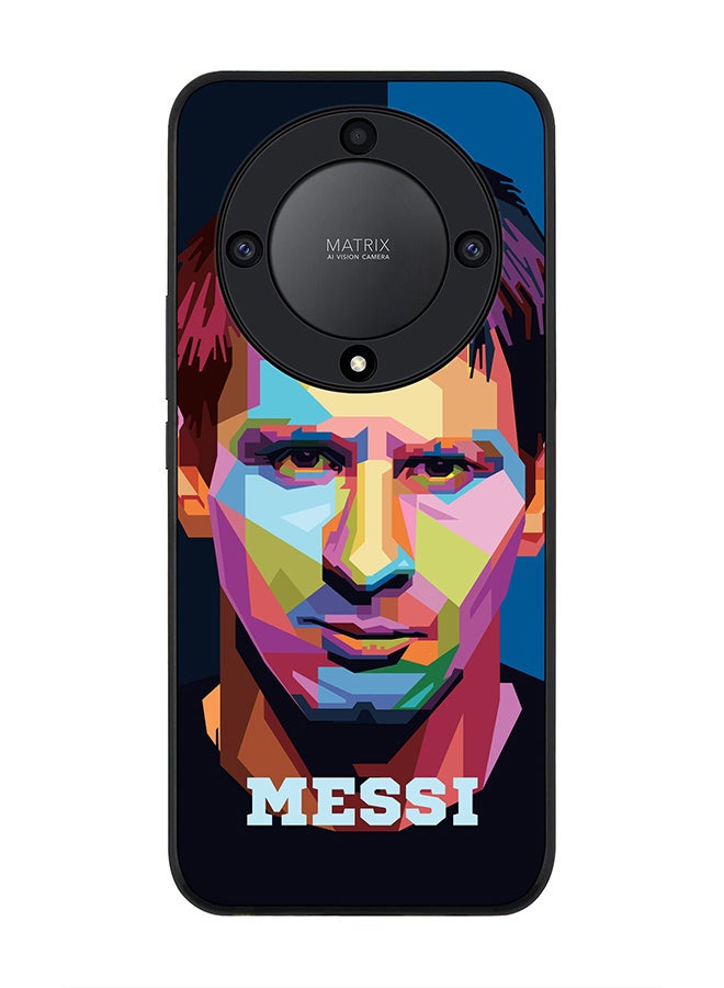 Stylizedd Rugged Black edge case for Honor X9a 5G Slim fit Soft Case Flexible Rubber Edges Anti Drop TPU Gel Thin Cover -  Poly Messi - Image 1