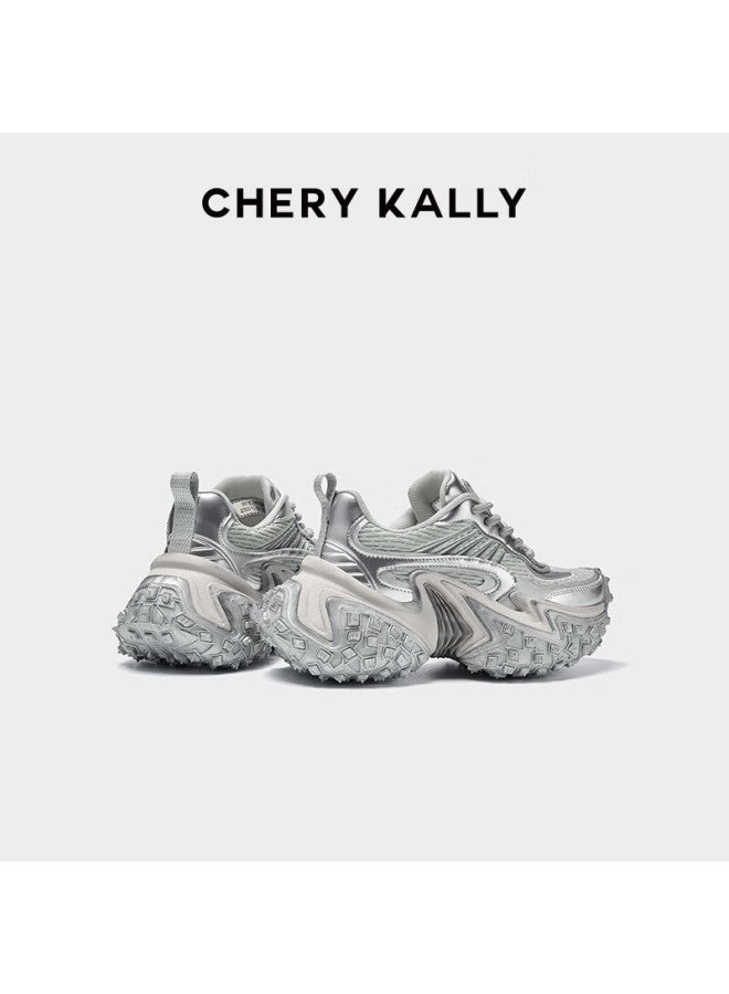 Chery Kally Women's Dad Shoes, Classic New Style, Women's Casual Thick-soled Heightening Shoes, Distressed Dirty Shoes, 4124 - Image 5