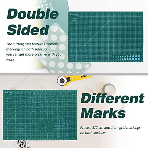 KingTool 78 Pcs Rotary Cutter Set - KingTool 45mm Cutter Kit with A3 Cutting Mat, Fabric Scissors 3 Replacement Blades, Quilting Rulers, Sewing Clips, Sewing Pins - Perfect for Crafting,Quilting,Sewing - Image 4