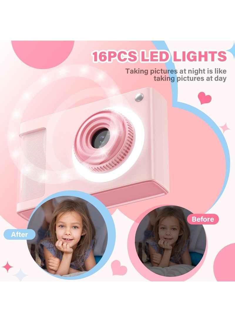 General Digital Camera, FHD 1080P Kids Camera with 32GB Card, 2.4 Inch Screen, 8x Zoom Stabilization, 32MP Compact Small Dot Up Camera for Teen Girls Boy Adult Gifts  - Image 4