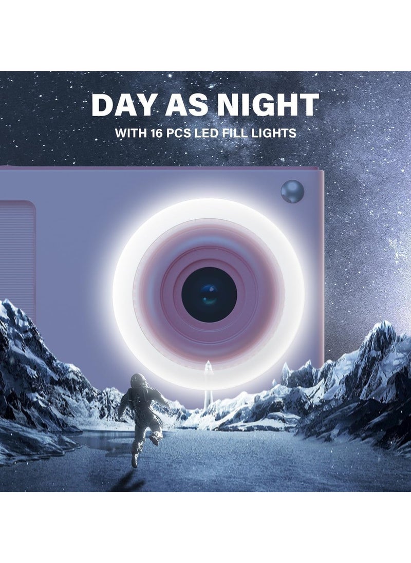 General Digital Camera, FHD 1080P Kids Camera with 32GB Card, 2.4 Inch Screen, 8x Zoom Stabilization, 32MP Compact Small Dot Up Camera for Teen Girls Boy Adult Gifts  - Image 5