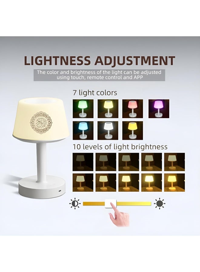 Equantu SQ-917 Smart Touch LED Desk Lamp Quran Speaker with Bluetooth 5.0, Multicolor Lighting - Image 1