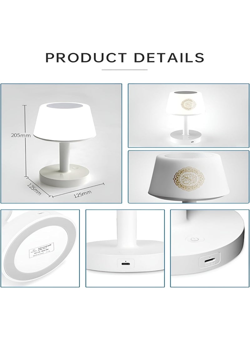 Equantu SQ-917 Smart Touch LED Desk Lamp Quran Speaker with Bluetooth 5.0, Multicolor Lighting - Image 4