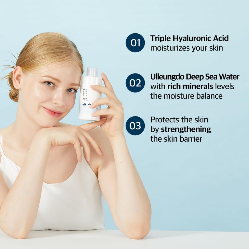 ROUND LAB 1025 Dokdo Lotion 6.76 Fl Oz, Intense Long-Lasting Hydration with Triple Hyaluronic Acid, Fluid Texture for Skin Barrier Protection, Face Moisturizer for Deep Moisture, Korean Skin Care - Image 3