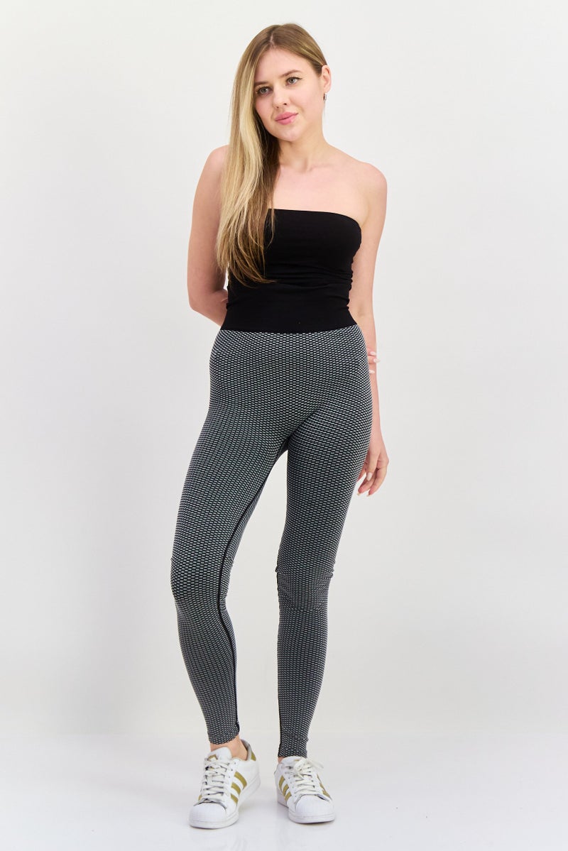 Tahari Sports Women Sportswear Fit Textured Training Leggings, Multicolor - Image 4