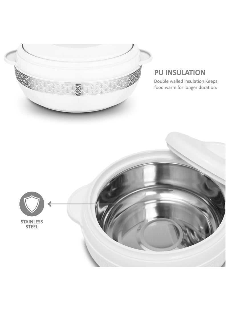 Asian Dream Stainless Steel Insulated Casserole White 8000ML  - Image 4