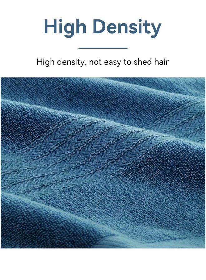 HOMESTAR 3PCS Cotton Bath Towel Set Fast Absorbent Skin-friendly and Soft Towel*1PCS 2PCS Towels Blue - Image 4