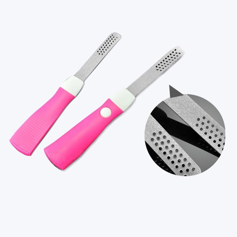 Foot Dead Skin Remover Pedicure Set with Multi-Purpose Foot File Callus Exfoliator Tools for Men and Women Professional Home Use Pink Kit - Image 2