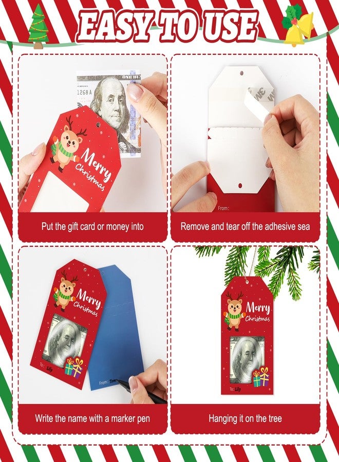 Yewfold 6 Pcs Money Holders for Cash Card Zip-Open Money Gift Holder Cash Envelopes for Holiday Party Home Decor - Image 3