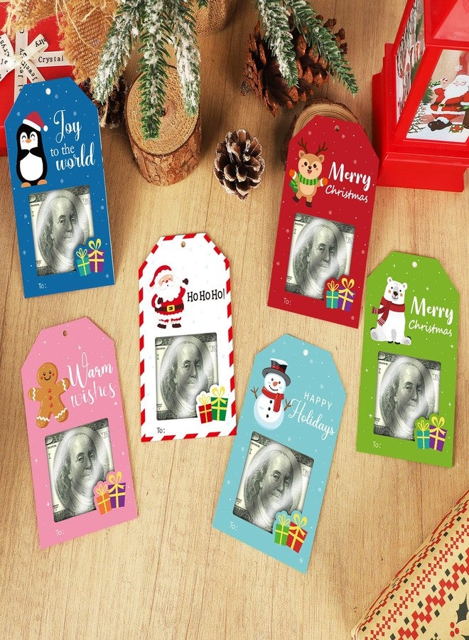 Yewfold 6 Pcs Money Holders for Cash Card Zip-Open Money Gift Holder Cash Envelopes for Holiday Party Home Decor - Image 4