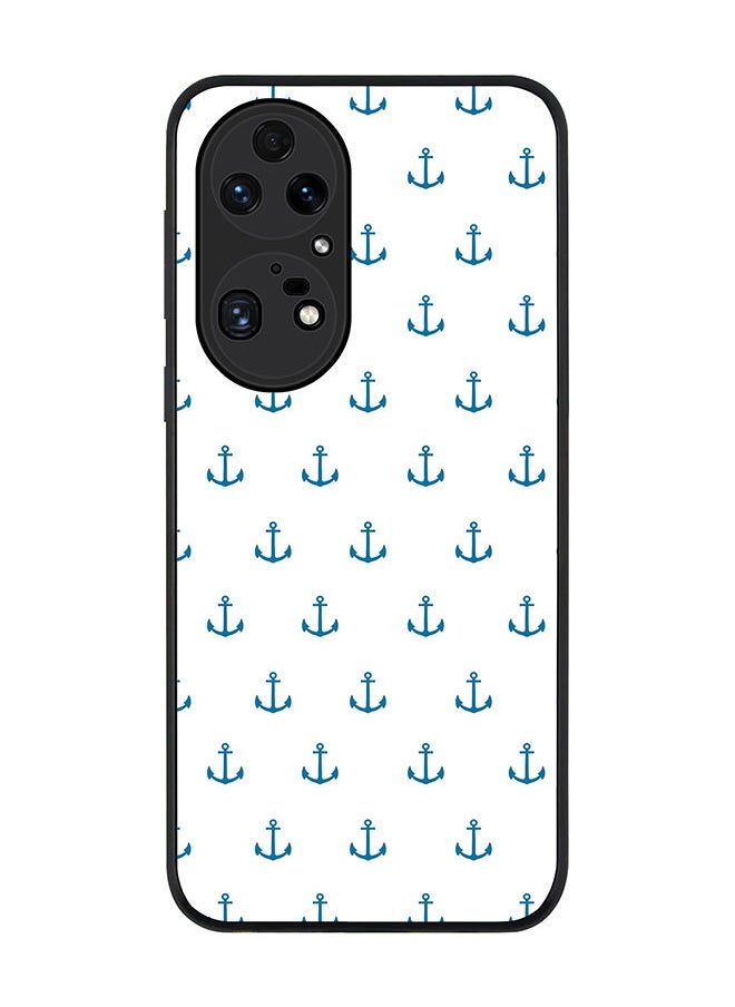 Stylizedd - Rugged Black edge case for Huawei P50 Pro Slim fit Soft Case Flexible Rubber Edges Anti Drop TPU Gel Thin Cover - Anchor Blue - Image 1