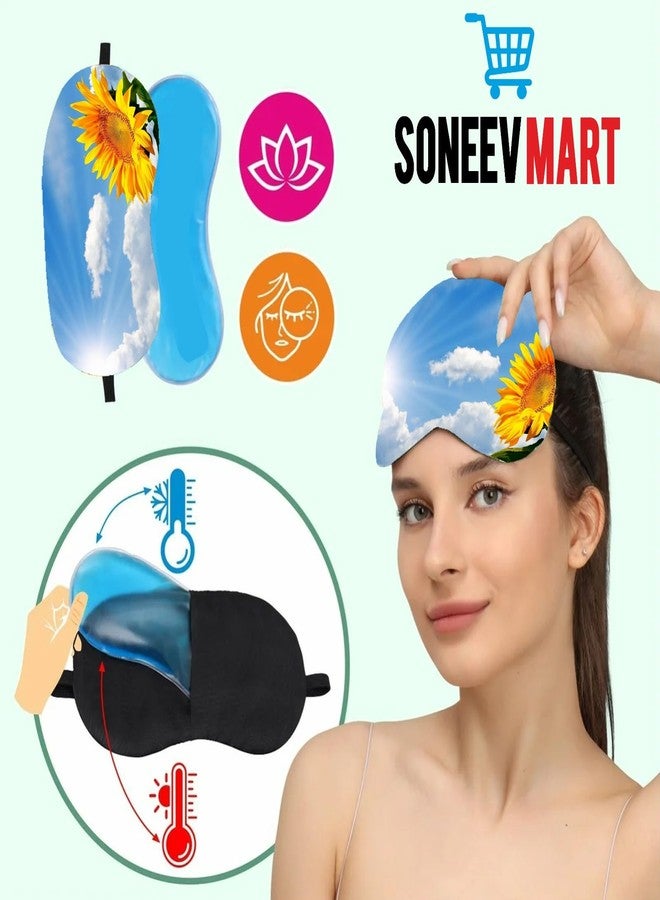 SONEEV MART قناع العين الجل الفاخر من سونيف مارت للاسترخاء المهدئ وتخفيف التوتر، قابل لإعادة الاستخدام، ومثالي للعلاج البارد، لعلاج انتفاخ العينين والهالات السوداء والصداع. - Image 3