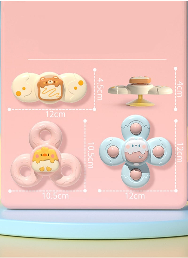 Generic - Baby Suction Cup Spinning Educational Toy Spinning Top Fun Bathing Early Education Toy (Dessert Suction Cup Spinning Three-Piece Set) - Image 1