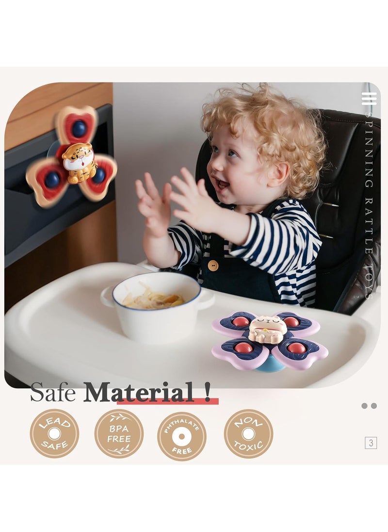 Generic - Baby Suction Cup Spinning Educational Toy Spinning Top Fun Bathing Early Education Toy (Dessert Suction Cup Spinning Three-Piece Set) - Image 1