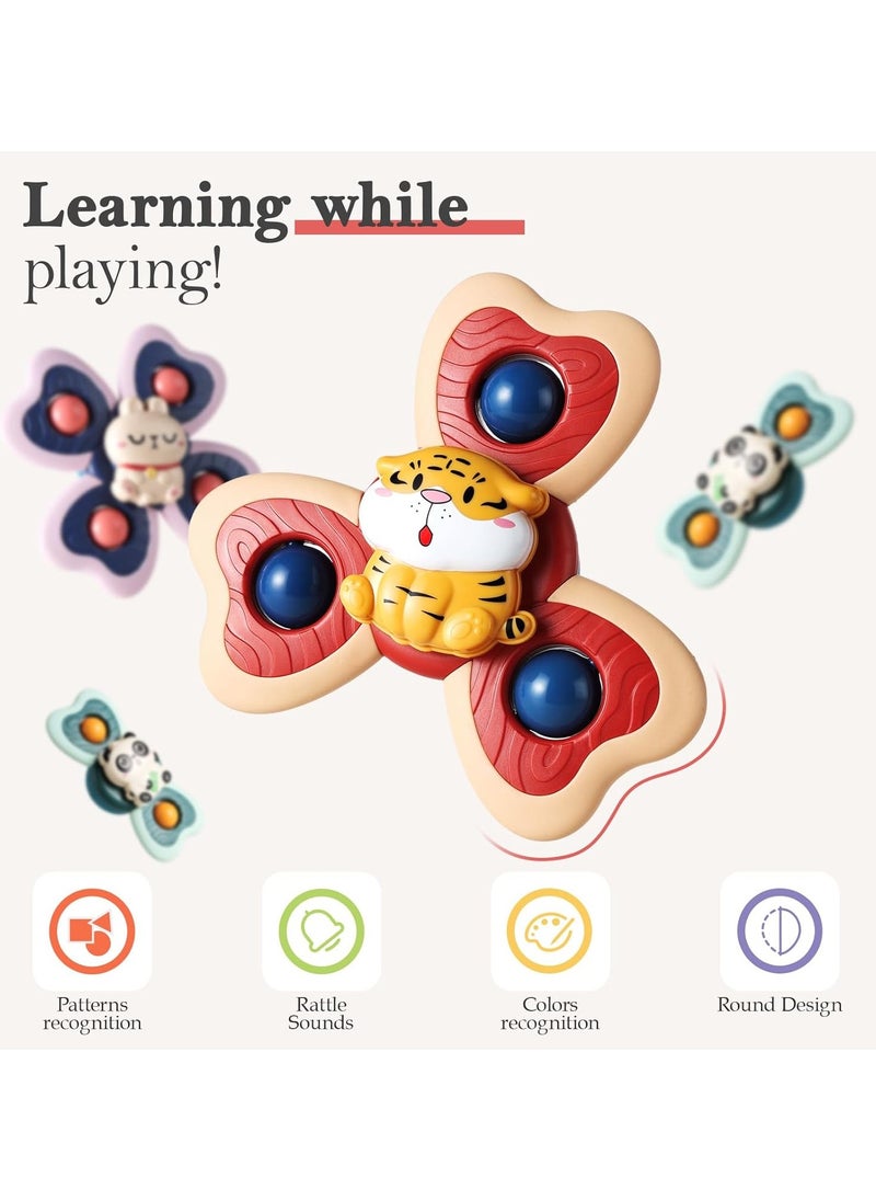 Generic - Baby Suction Cup Spinning Educational Toy Spinning Top Fun Bathing Early Education Toy (Dessert Suction Cup Spinning Three-Piece Set) - Image 1