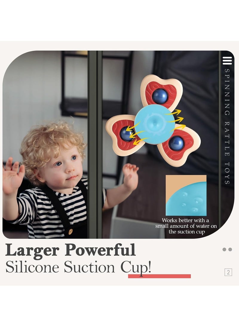 Generic - Baby Suction Cup Spinning Educational Toy Spinning Top Fun Bathing Early Education Toy (Dessert Suction Cup Spinning Three-Piece Set) - Image 1