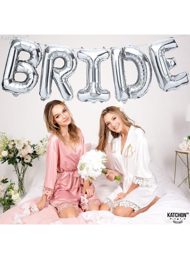 KATCHON Bride Balloons Silver - 16 Inch | Bachelorette Party Decorations | Silver Bride Balloons Bachelorette for Bridal Shower Decorations | Bridal Shower balloons - Image 4