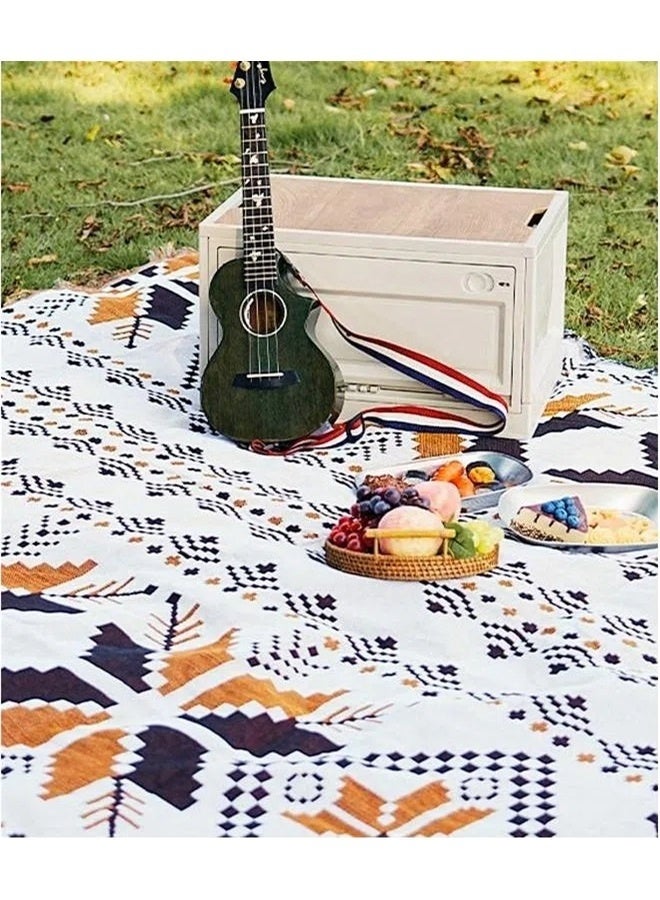 Sofa Throw Blanket,Bohemian Geometric Tassel Woven Sofa Blanket For Bedroom Recliner,Moisture Proof Picnic Mat For Outdoor,130x180cm  - Image 2