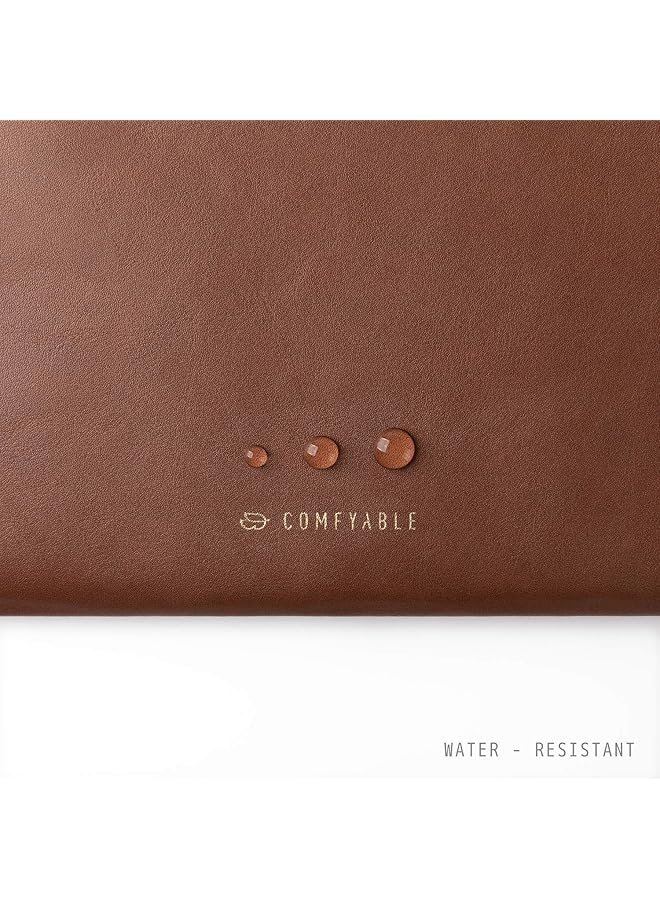 كومفيابل جراب تابلت متوافق مع ايباد برو 11 انش M4 الجيل الرابع والثالث 2022 2021 ايباد اير 11 انش M2 2024 2022 ولوحة مفاتيح سحرية ذكية مع حامل قلم وحقيبة جلدية من البولي يوريثان مقاومة للماء وحافظة رفيعة باللون البني - Image 4