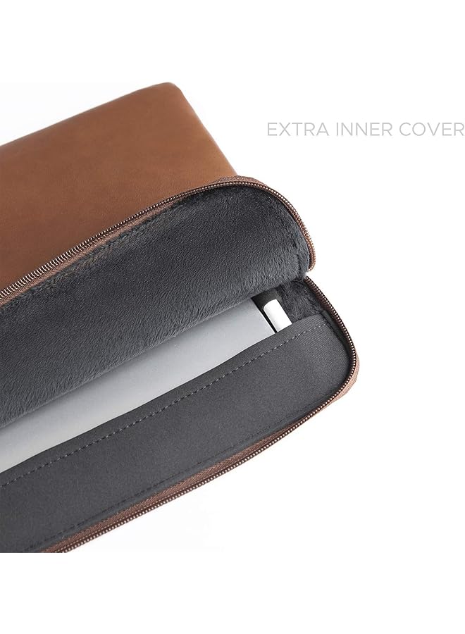 كومفيابل جراب تابلت متوافق مع ايباد برو 11 انش M4 الجيل الرابع والثالث 2022 2021 ايباد اير 11 انش M2 2024 2022 ولوحة مفاتيح سحرية ذكية مع حامل قلم وحقيبة جلدية من البولي يوريثان مقاومة للماء وحافظة رفيعة باللون البني - Image 3