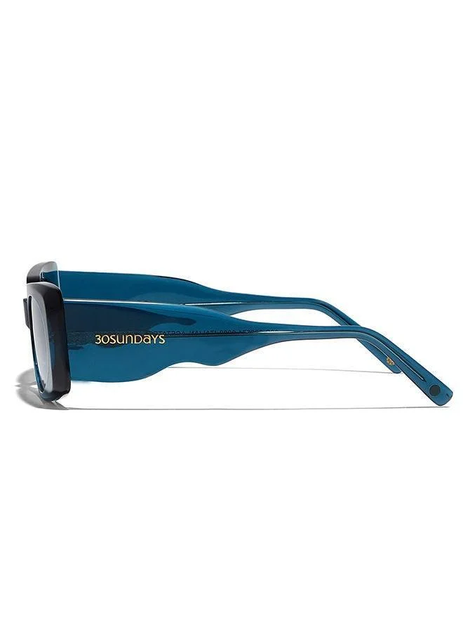 30Sundays 30Sundays PIPER,Women Sunglasses, Rectangle Sunglasses, UV Protection: UV400 (Blue,Blue)