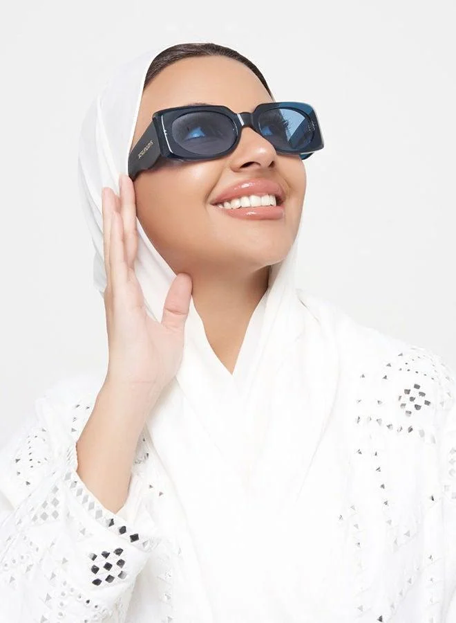 30Sundays 30Sundays PIPER,Women Sunglasses, Rectangle Sunglasses, UV Protection: UV400 (Blue,Blue)