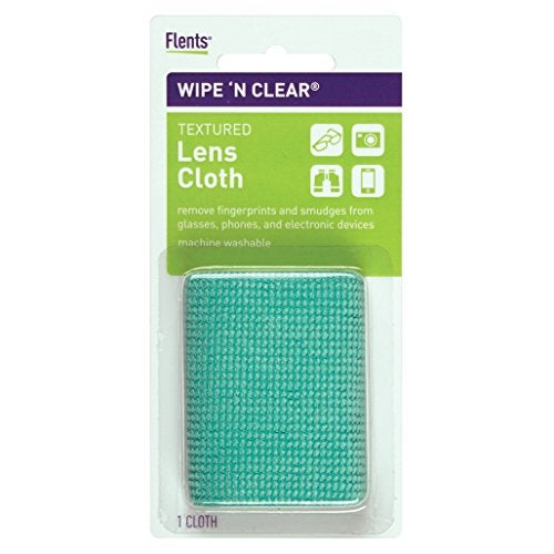 Flents منشفة تنظيف العدسات Wipe'N Clear من Flents، لإزالة بصمات الأصابع والبقع من النظارات والهواتف والأجهزة الإلكترونية الأخرى، قابلة للغسل في الغسالة - Image 1
