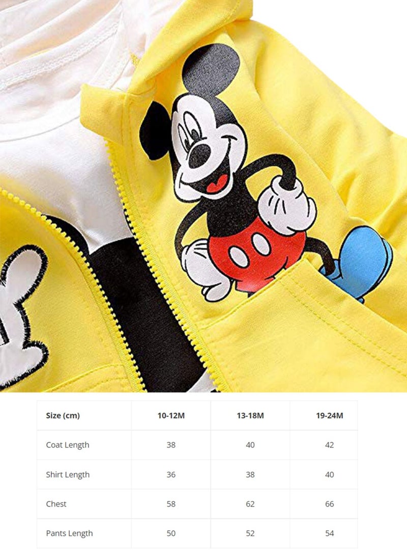 We Happy Mouse 3pcs Hooded Jacket T-shirt Pant Boys Girls Fancy Costume Dress  - Image 3