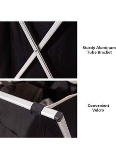 Rock Pow 125L Laundry Basket Clothes Hamper Organizer Sorter Storage Foldable 2 Sections Hampers with Aluminum Frame (24x 15x 23 inches) Washing Dirty Cloth Bag for Bathroom Bedroom Garage  - Image 5