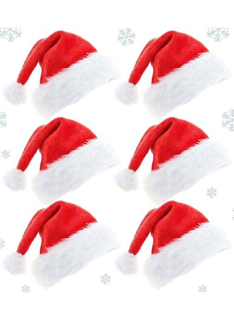 فيتاشيلي 6 قطع قبعة سانتا للكريسماس باللون الأحمر 6 Pieces (Red) - Image 2