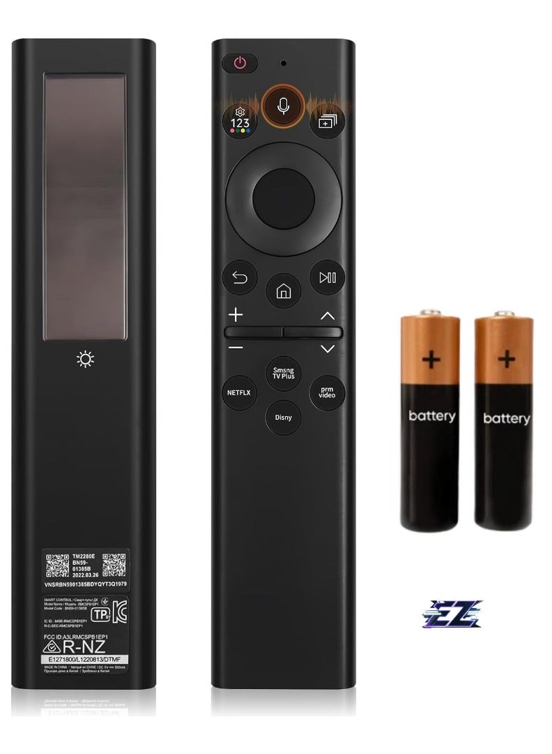 ELTRAZONE BN59-01385A Solar Powered Remote Control for Samsung Smart TVs Compatible with Neo QLED, Frame, and Crystal UHD Series, Type C Charging (2021) with Battery - Image 1